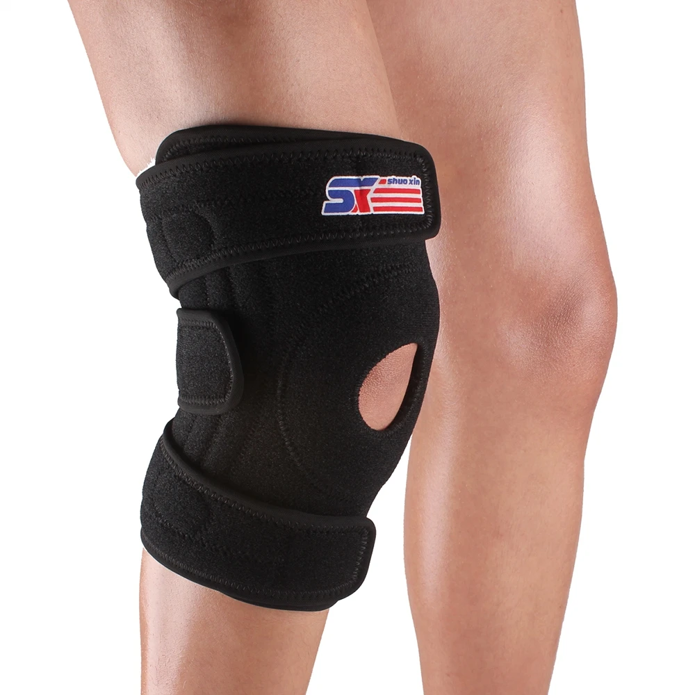 Adjustable Silicon 4 spring Sport Knee Guard Protector Allergen free