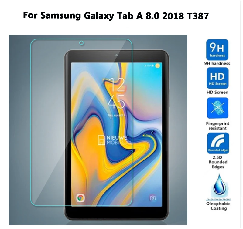 Закаленное Стекло чехол для экрана Защитная пленка для Samsung Galaxy Tab A 8,0 SM-T387W SM-T387V SM-T387 " Стекло сумка чехол - Цвет: for Tab A 8.0 T387