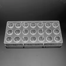 NOCM-Прозрачная Жесткая принадлежность для изготовления шоколадных форм поликарбоната DIY 24 половина конфеты Мячи Плесень Мини