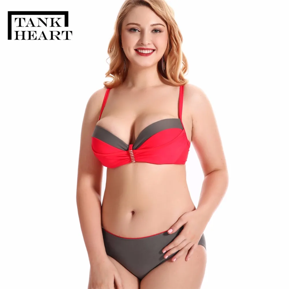 

Tank Heart Plus Size Brazilian Push Up Bikini Set Swimwear Women Swimsuit Plussize Beach Swim Beach Wear Bathing Suits 2XL-6XL