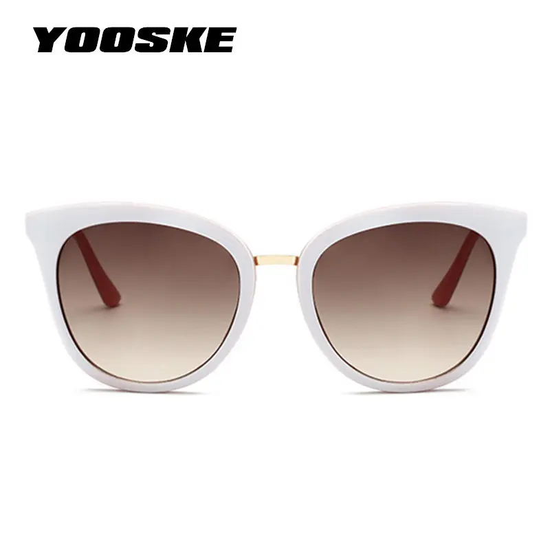 YOOSKE трендовые солнцезащитные очки "кошачий глаз", женские роскошные брендовые элегантные солнцезащитные очки с большой оправой, винтажные очки с градиентными линзами