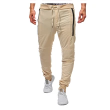 Новинка, повседневные мужские штаны для отдыха на молнии, мужские Модные тренировочные штаны для фитнеса, спортивные штаны, брюки, большой размер