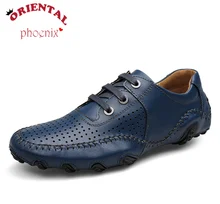 Véritable Cuir Hommes D’été Trou Chaussures Mocassins Chaussures Hommes Appartements Casual Hommes Mocassins En Cuir Souple Chaussures D’été Trou Respirant
