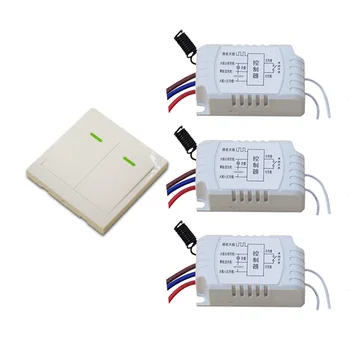 

AC 220V Remote Controller Wireless Remote Switch RF RC Wireless Radio Switch Manual Remote Switch Wall Transmitter