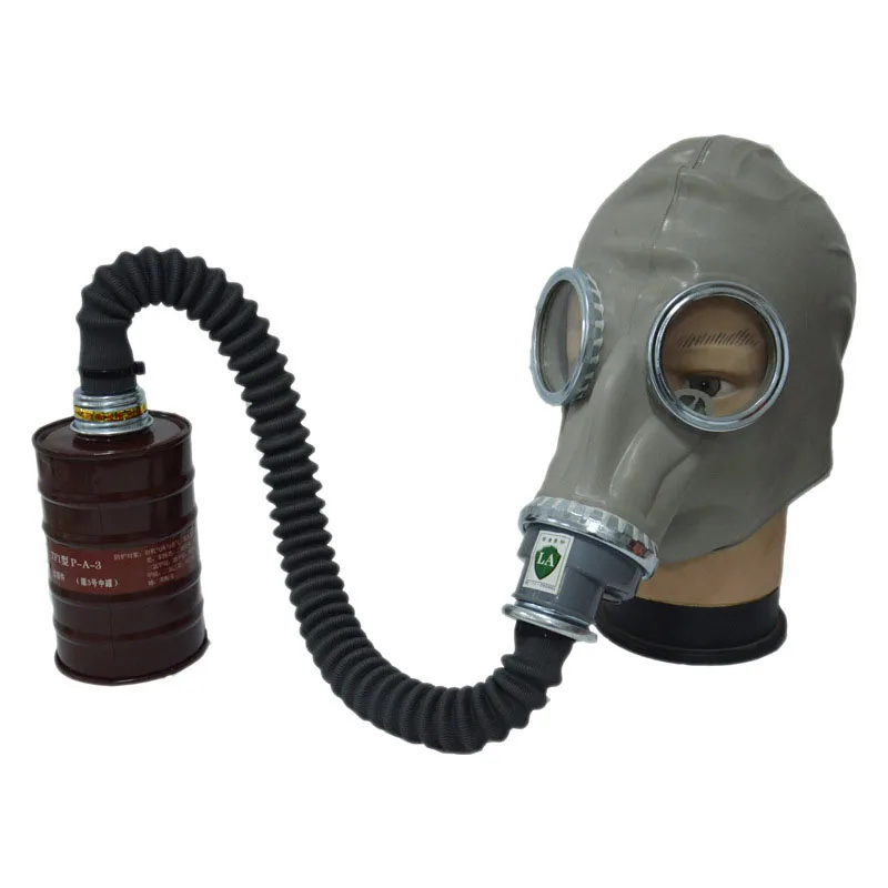 Gas mask Respirator full face mask Rubber gas mask + 0.5 Meter Tube