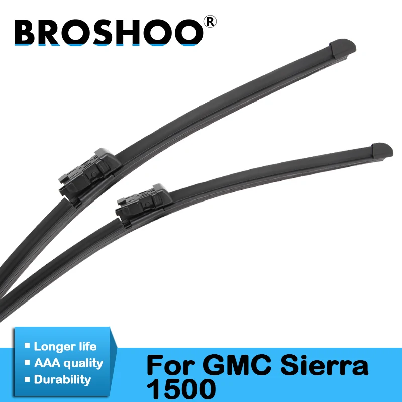 BROSHOO Car Wiper Blades Rubber For GMC Sierra 1500 Model Year From