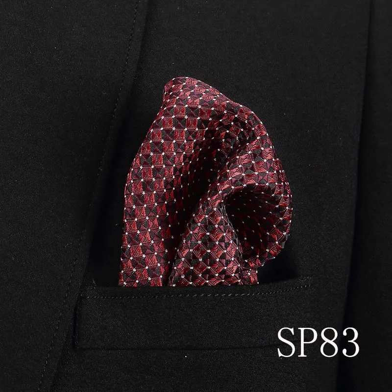 Мужской свадебный кармашек квадратный шелк для костюма галстук-платок мужской платок аксессуары жаккард сплошной цветочный узор - Цвет: SP83