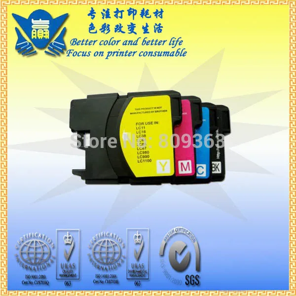 

High volume ink cartridge LC980 LC38 LC1100 LC61 LC67 LC65 LC16 LC11 for Brother DCP 165C/385C/585CW MFC-250C/255C