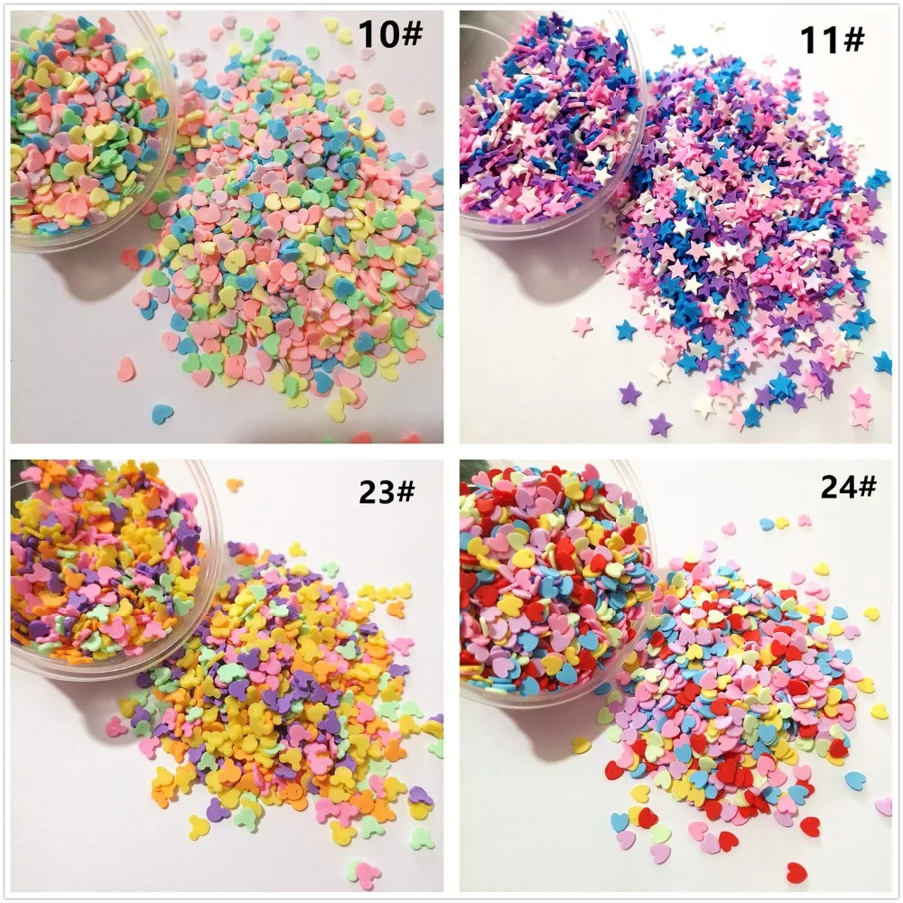 

50g Polymer Clay Sprinkles Flower Petal Sakura Shaped Flatback Cabochon DIY Fake Cake Decor Polymer Clay Deco Parts