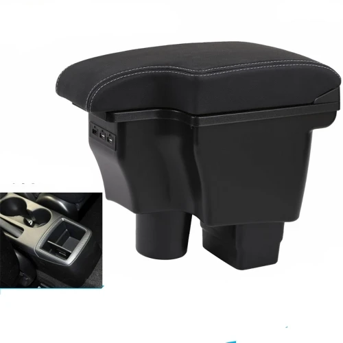 For Mazda 2 skyactiv version cx3 CX-3 armrest box central Store content box with USB cx 3 armrests box cx3 - Название цвета: Black white line