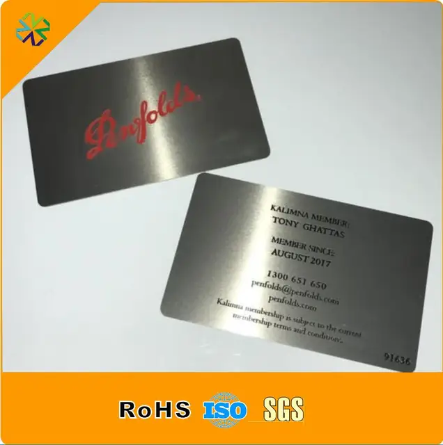 2018 new design metal business card stainless steel business card steel business cards