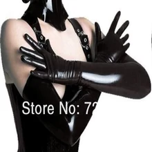 Пикантные черные женские Готические перчатки из искусственной кожи пять пальцев фантастические кожаные длинные перчатки маскарадная Клубная одежда