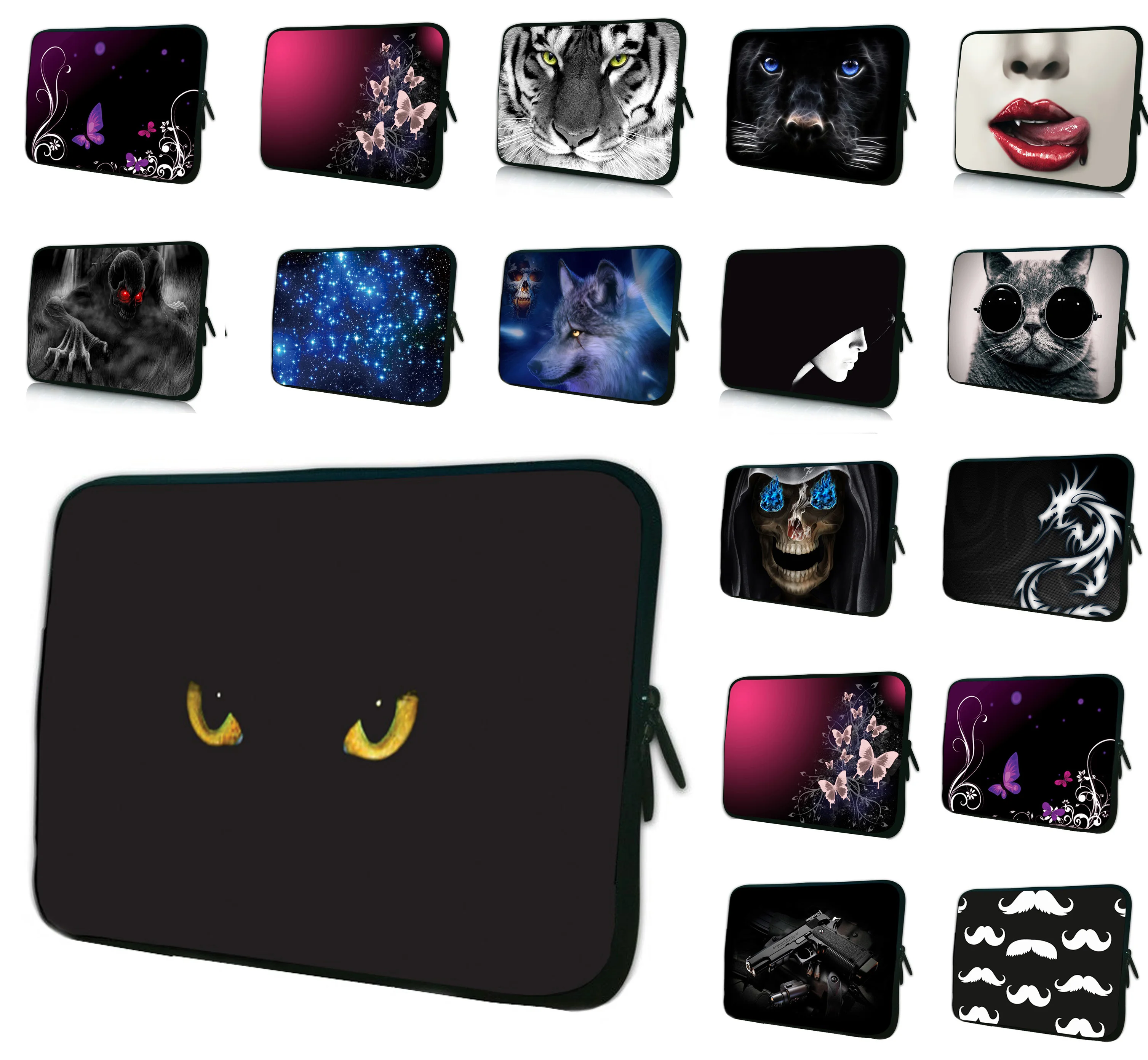 Notebook Computer 16" 17" Unisex Zipper Inner Cases For Apple Macbook Pro 17.3 Inch Laptop Pouch Cover Bags For Dell Lenovo Acer