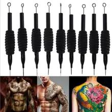 5 шт. одноразовая ручка плюс игла 19 мм черный держатель для инструментов для нанесения татуировки иглы и трубки для профессионального пистолет для татуировки чашки чернил наборы