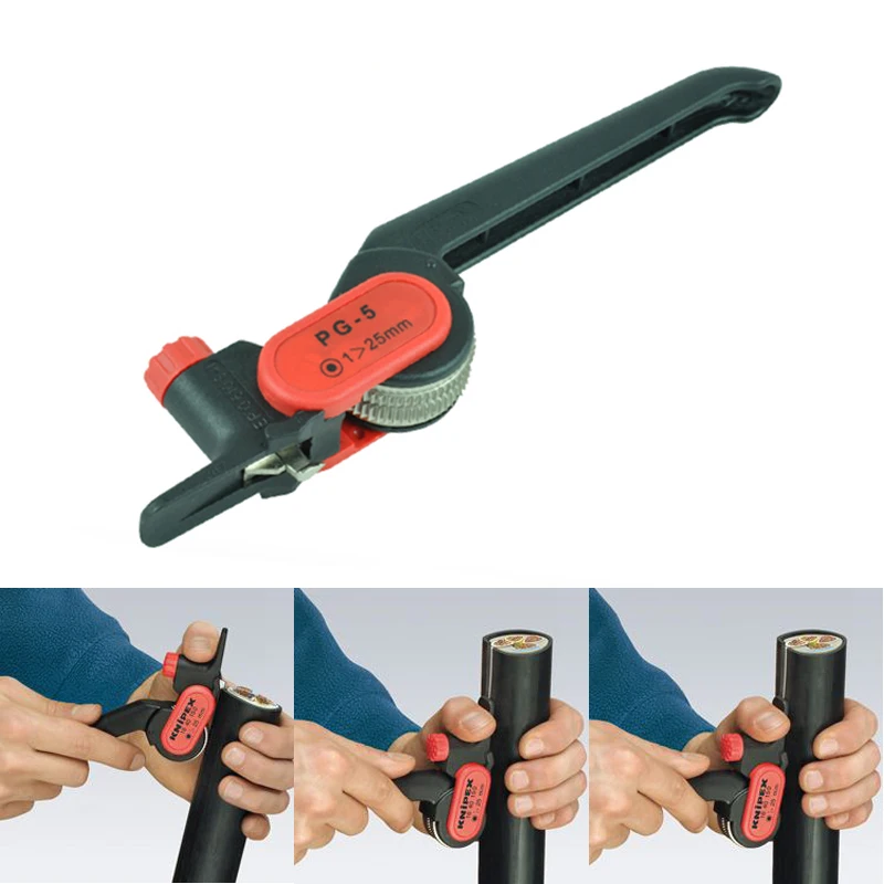 

Ratchet wire Stripper Cable Knife PG-5 Cable Stripper For 25mm round cable peeling plier,Comm/PVC/LV cable stripping tool