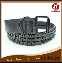 Free Shipping Black classical belt fashion rivet belt men&women's studded belt with pin buckle