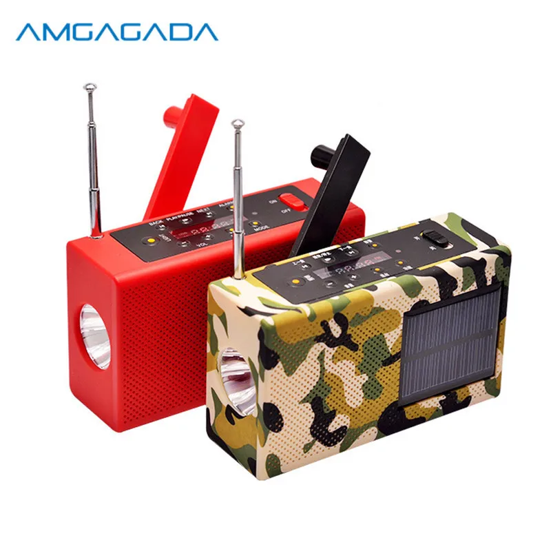 Multifunctional Portable Radio Receiver Emergency Solar Hand Crank FM