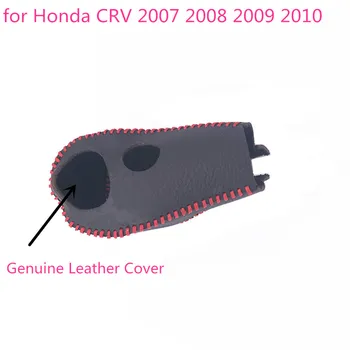 

Genuine Leather Cover Hand sewing Automatic transmission black Gear Shift Collars for Honda CRV 2007 2008 2009 2010