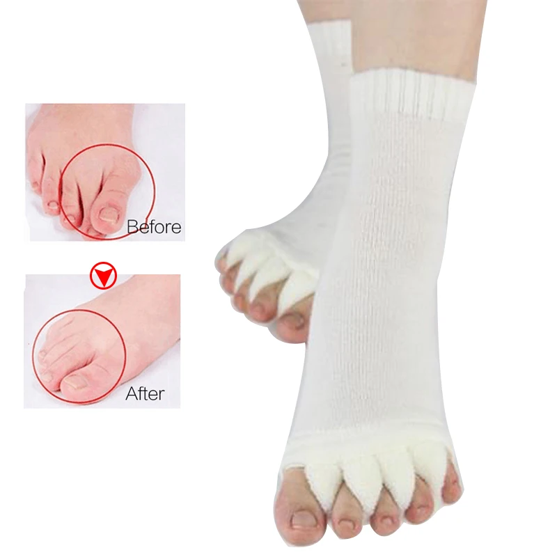1Pair Toe Socks Pedicure Socks For Pedicure Toe Separators ...