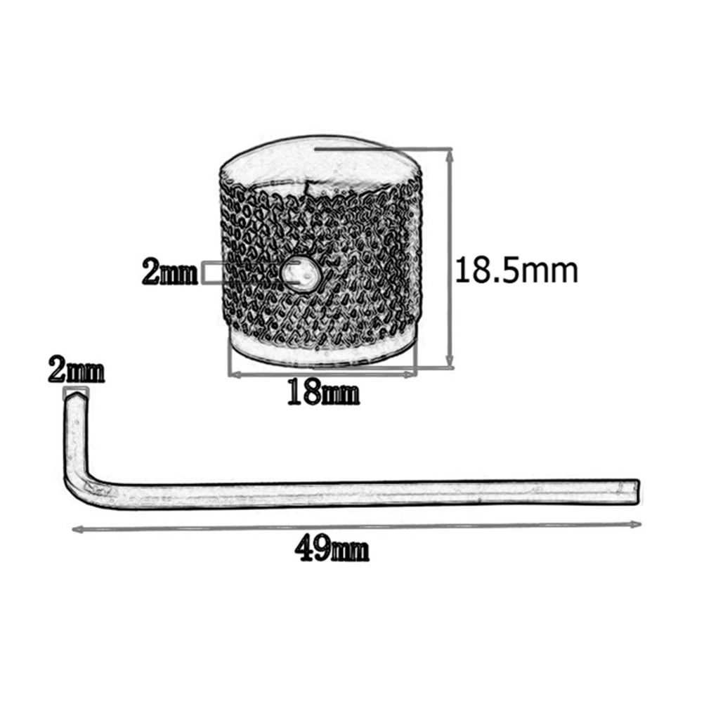 GD123A металлическая купольная ручка для настройки тона с шестигранными винтами кнопки регулировки громкости для электрогитары