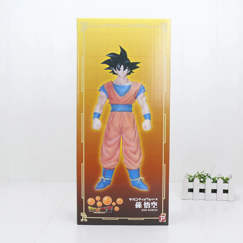 44 см Большой размер Dragon Ball Z Son Goku фигурка Супер Saiyan Buu сборный Cel Dragon Ball фигурка ПВХ Коллекция Модель игрушки - Цвет: black goku box