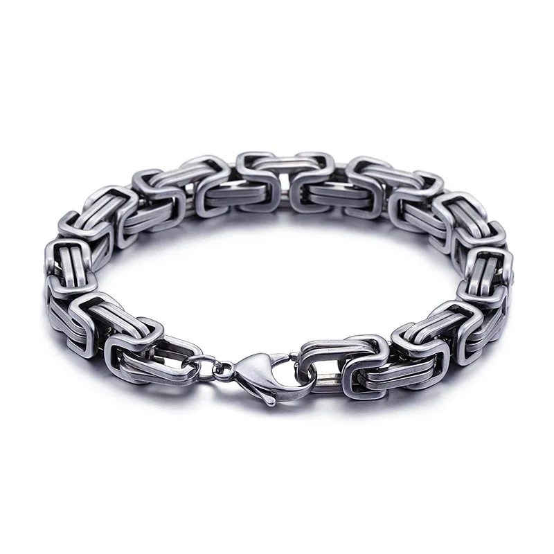 Королевский браслет-цепочка для Для мужчин 6/8 мм Нержавеющая сталь в стиле «панк-рок» Шарм ювелирные изделия подарок на год - Окраска металла: 1