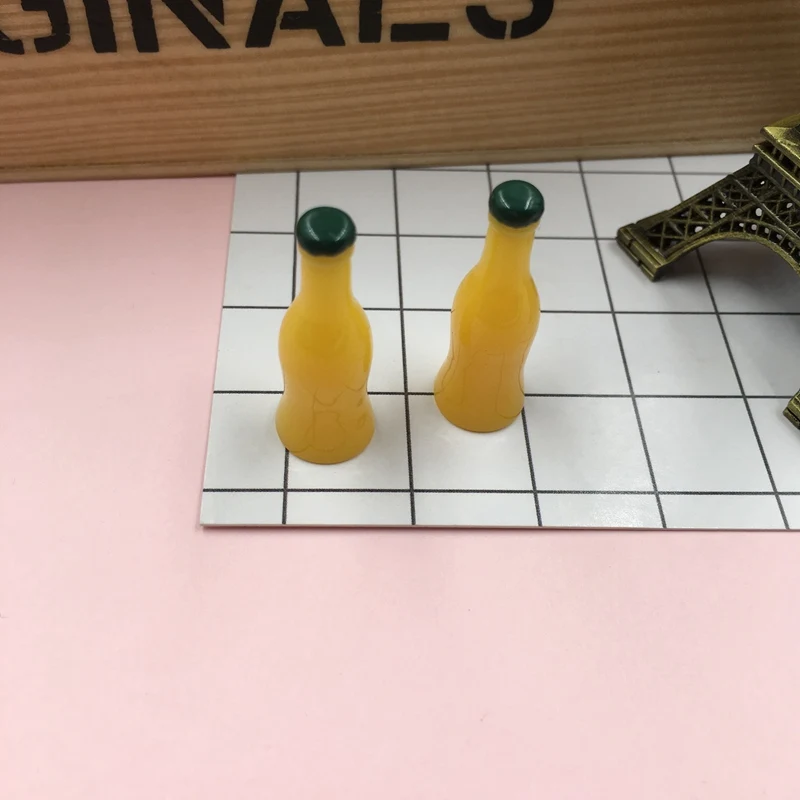 Смола милые миниатюрные кавайные горячие продажи бутылки, смолы кабошоны для украшения телефона, рукоделие, скрапбукинг DIY - Цвет: yellow