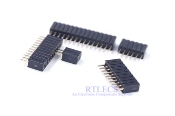 

100 pcs 0.050" 1.27 mm Receptacle Socket Female PCB Header 2 3 4 5 6 7 8 10 12 15 20 40 50 Pin Through Holes Board Single Row