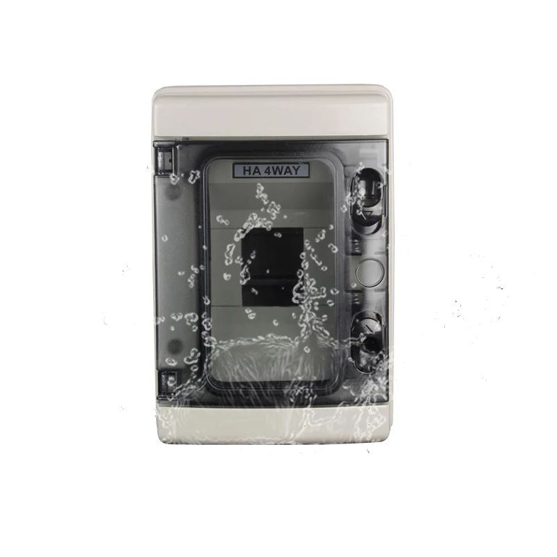 

HA Series 4Way IP65 Waterproof and Dustproof Distribution Box MCB BOX ABS PC Material for Circuit Breakers Indoor on the Wall