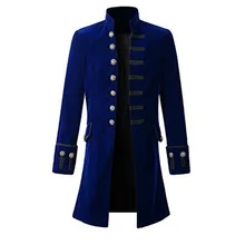 Человек Готический стимпанк Ретро Виктория Тренч куртка топ мужской Винтаж Хэллоуин Косплэй куртка костюм