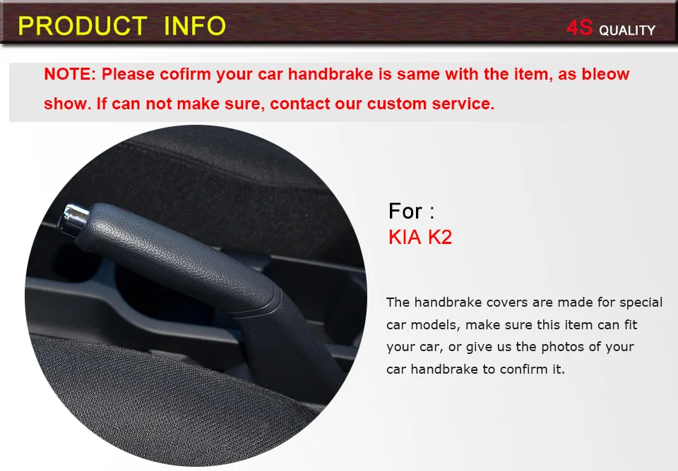 Ручной тормоз чехлы Чехол для KIA K2 2011- авто рукоятки ручного тормоза автомобиля-Стайлинг покрытие из натуральной кожи черного цвета