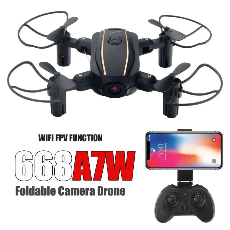 

Mini Folding RC Drone with 30W Camera 2.4G Wifi FPV Camera Quadcopter Altitude Hold Headless Mode RC Quadcopter Drone