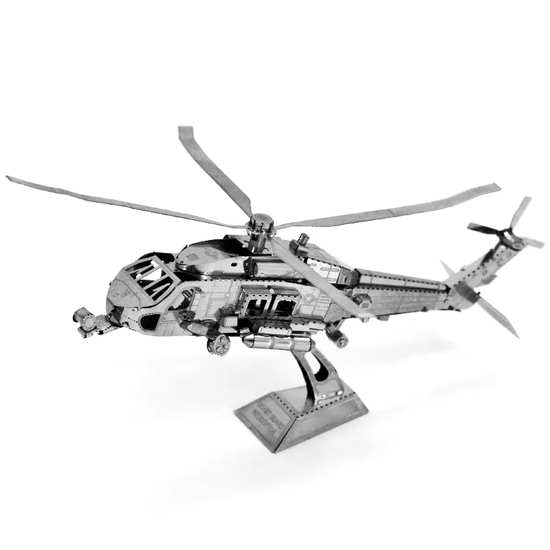 

3D Metal Model Puzzle coast guard helicoptor/Rah-66 stealth helicopter/air force J-15 Military Series Manual Assembly Adult Toys
