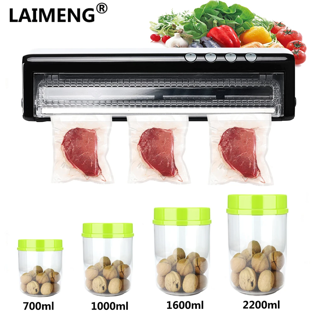 

Laimeng Vacuum Sealer with Food Grade AS Vacuum Canister Packs For Vacuum Packer With Textured Vacuum Bags For Food Sealer S204
