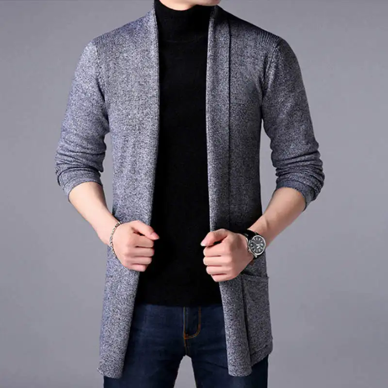 2019 Лидер продаж бренд-Костюмы весна кардиган мужской моды Качественный хлопок свитер Для мужчин Повседневное серый Redwine Для мужчин свитера