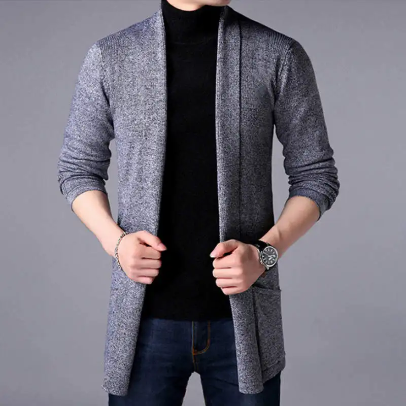 

2019 Hot Sale Brand-Clothing Spring Cardigan Male Fashion Quality Cotton Sweater Men Casual Gray Redwine Mens Sweaters M-3XL