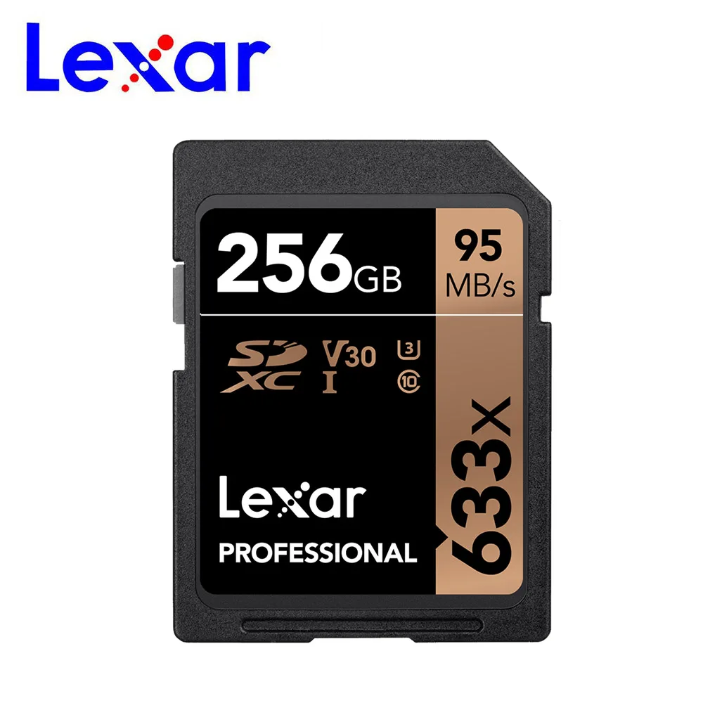 

Original Lexar SD card 128G 633X Read Speed 95M/S 32gb 64GB 256GB 512GB SDXC U3 camera SLR micro single camera memory card