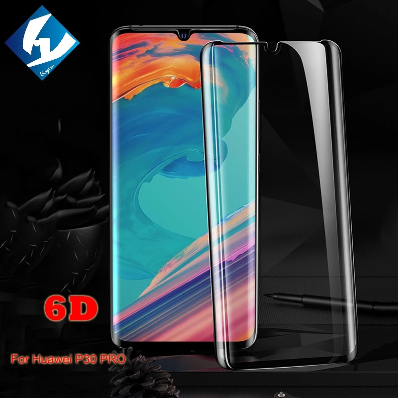 10pc/lot 6D Non full Curved For Huawei P30 Pro Full coverage 9H Screen