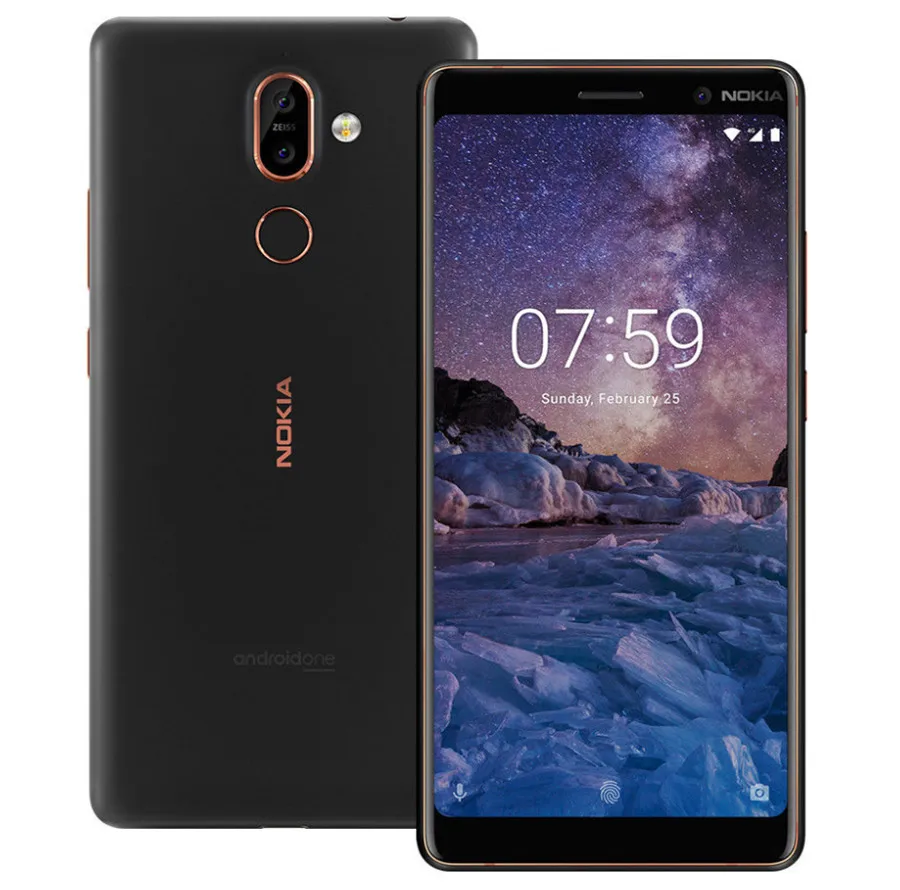 Nokia 7 Plus,, разблокированный, Android, две sim-карты, телефон, 4G, LTE, GSM, 6,0 дюймов, двойной, 12 МП, четыре ядра, 4 Гб ram, 64 ГБ rom, 3800 мАч, отпечаток пальца