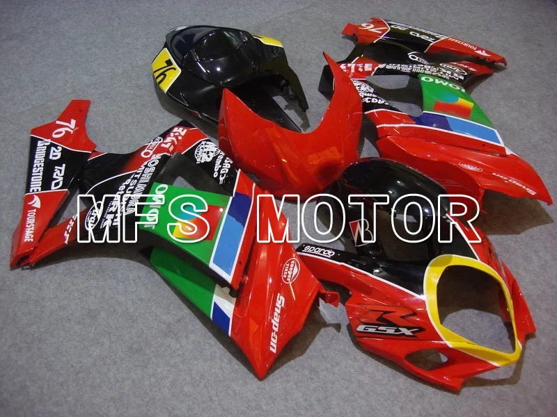 

For Suzuki GSXR 1000 K7 2007 2008 Injection ABS Fairing Kits GSXR1000 K7 07 08 - JOMO - Red/Black/Green