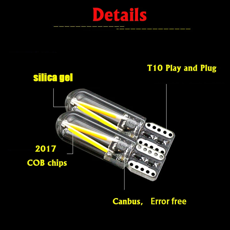 Новые 4 шт. 12v без полярности Canbus T10 светодиодный лампы W5W светодиодный 194 192 168 лампа теплый белый с украшением в виде кристаллов льда синего, зеленого, красного, розового, авто