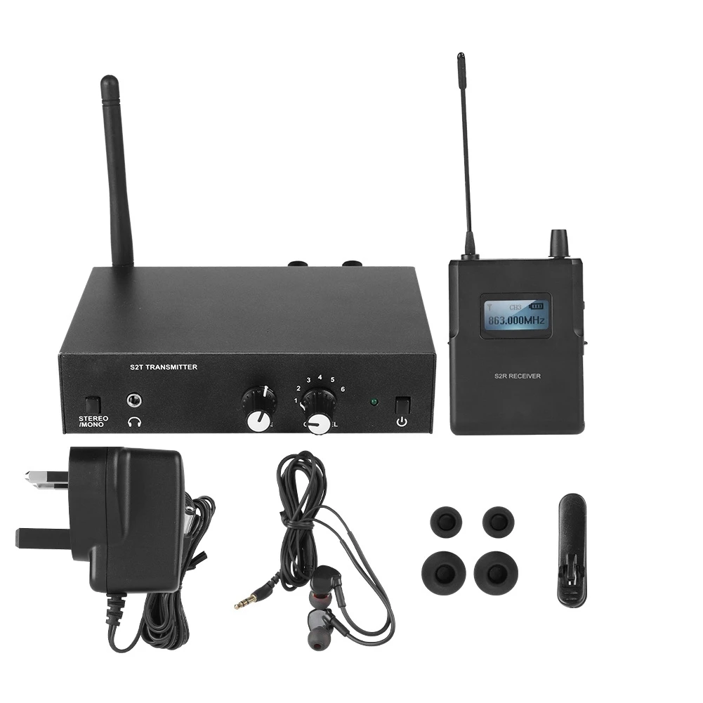 Для ANLEON S2 стерео беспроводной в ухо монитор системы сценический мониторинг 561-568 МГц США штекер 100-240 В - Цвет: US Plug