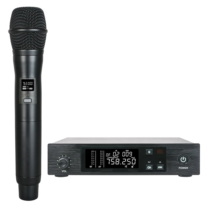 Cost effective UHF Handheld Wireless Microphone System Vocal Mic IR