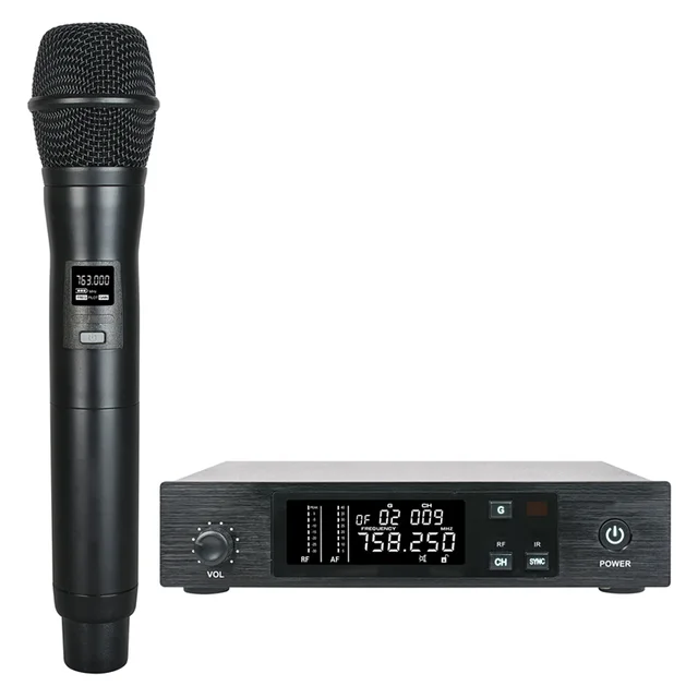 Cost effective UHF Handheld Wireless Microphone System Vocal Mic IR