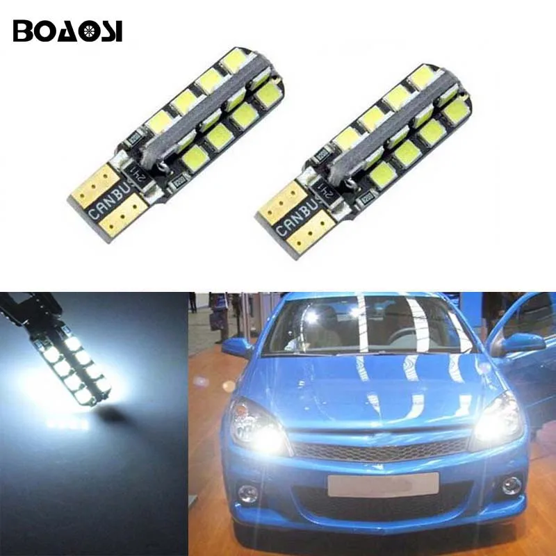 

BOAOSI 2x T10 W5W LED 2835SMD Parking Lights Sidelight No Error For Opel Astra h j g Corsa Zafira Insignia Vectra b c d