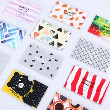 3 шт. пластиковый прозрачный чехол для карт с изображением животных для детей, мальчиков и девочек, школьников, автобусов