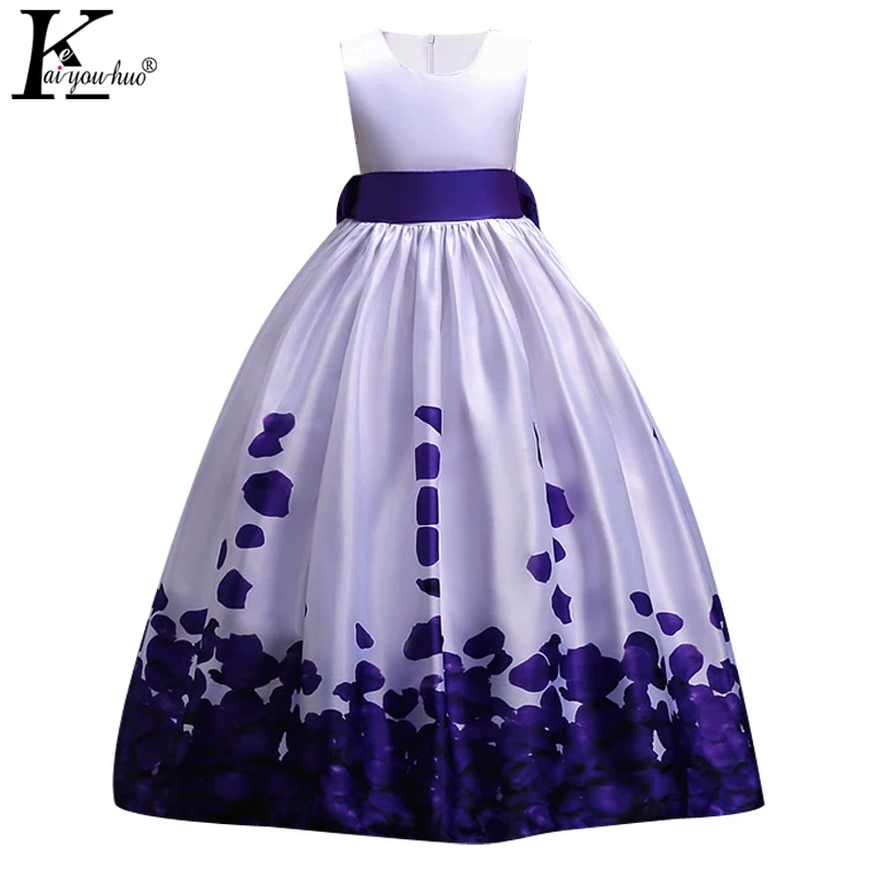 Flower Girls Wedding Dress Summer Children Evening Long Party Dresses Kids For Vestidos 5 6 7 8 9 10 12 13 14 Year | Детская одежда и