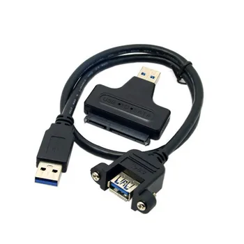 

USB 3.0 to SATA 22pin Convertor Adapter with USB 3.0 Male to Female Extension Cable for 2.5" HDD