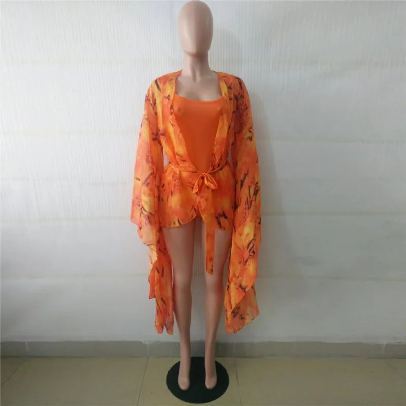 Sexy Printed Swimsuit Bikini Women Bathing Suit Brazilian Summer Beach Wear Cover Up Monokini Swimwear With Belt 2018 New5