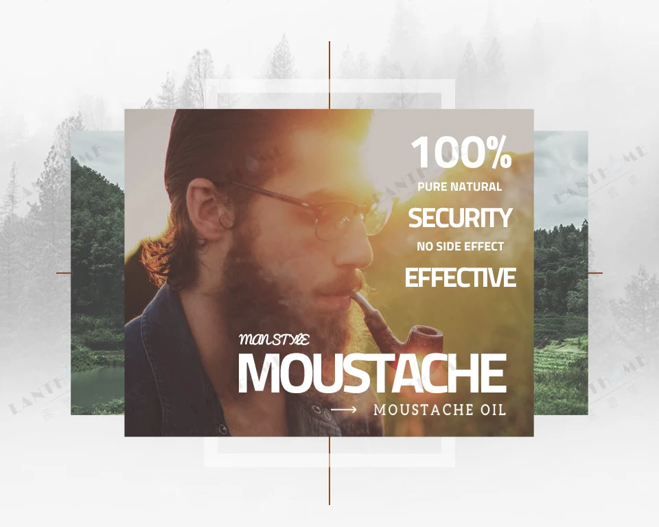 10ml Gentlemen Beard Oil Moisturizes Facial Hair Moustache Oils Pure Organic Beard Oil Growth Face Hair Thicker Essential Oil